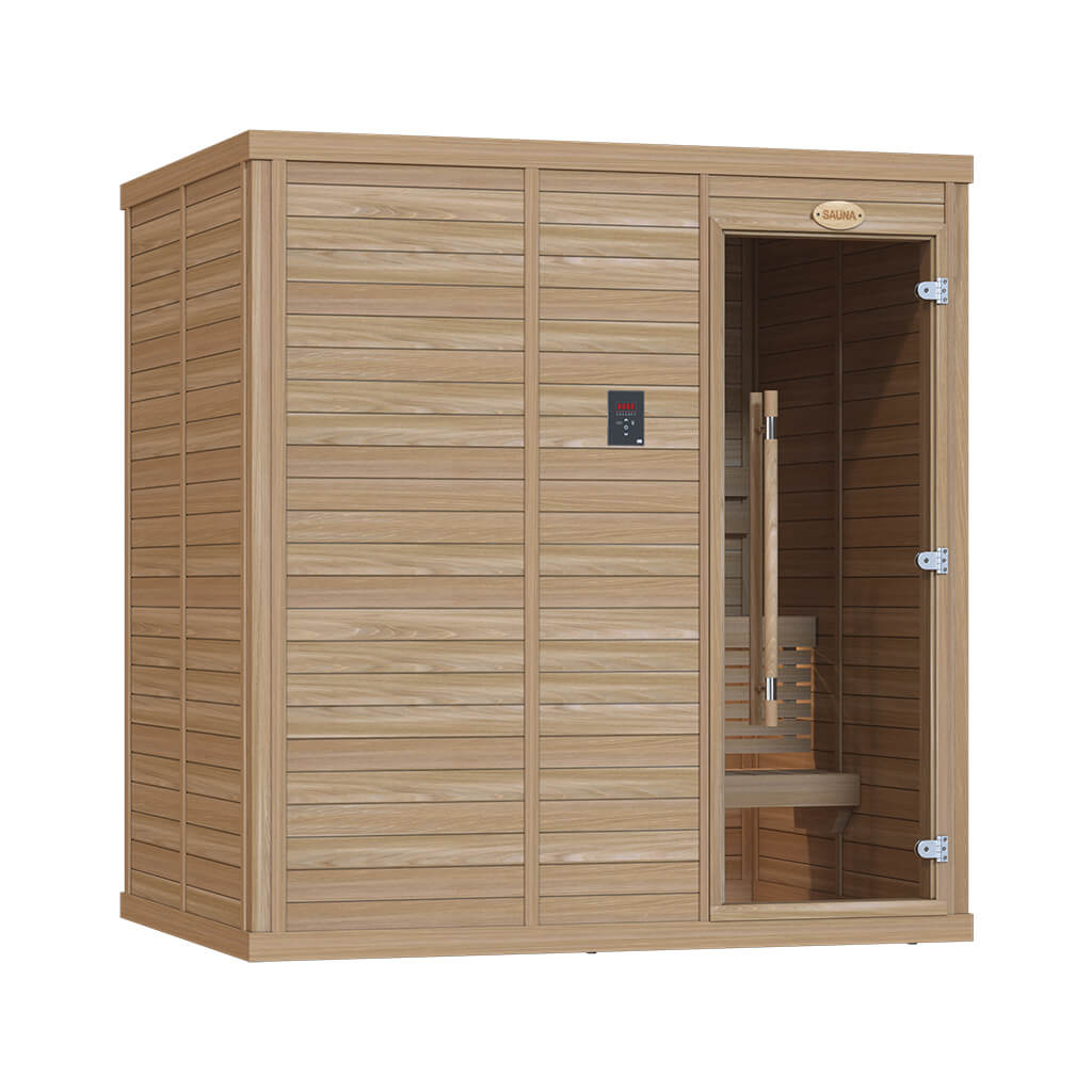 Clear Red Cedar Indoor Sauna Room – 1520 RL/LL For Sale at Orlando Sauna Dealer