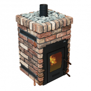 Grill’D Retro Short Wood-Burning Sauna Heater / Stove <br>Interior Wood Loading For Sale at Orlando Sauna Dealer