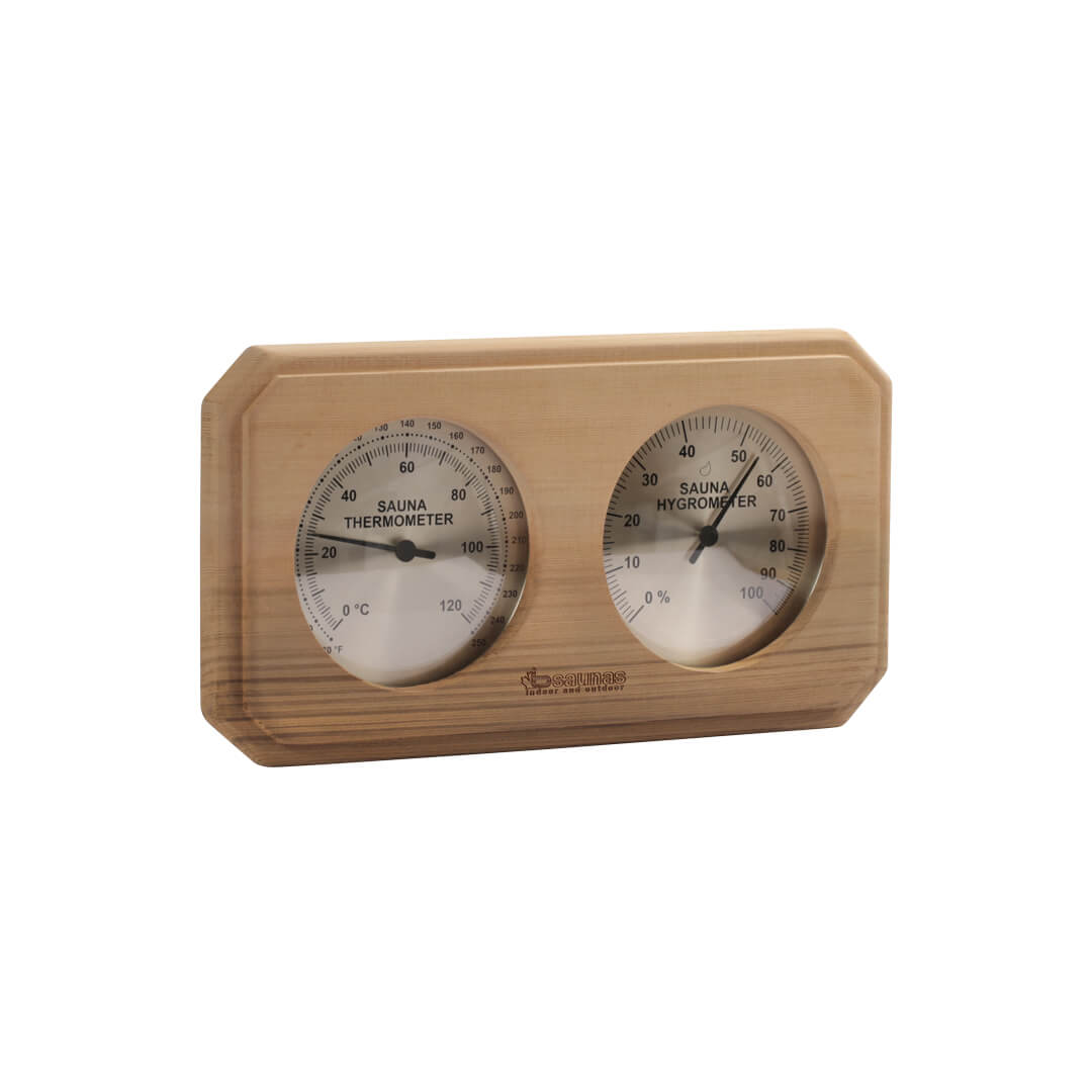 Sauna Thermometer Hygrometer, 221-TFHD, 225 x 140 mm For Sale at Orlando Sauna Dealer
