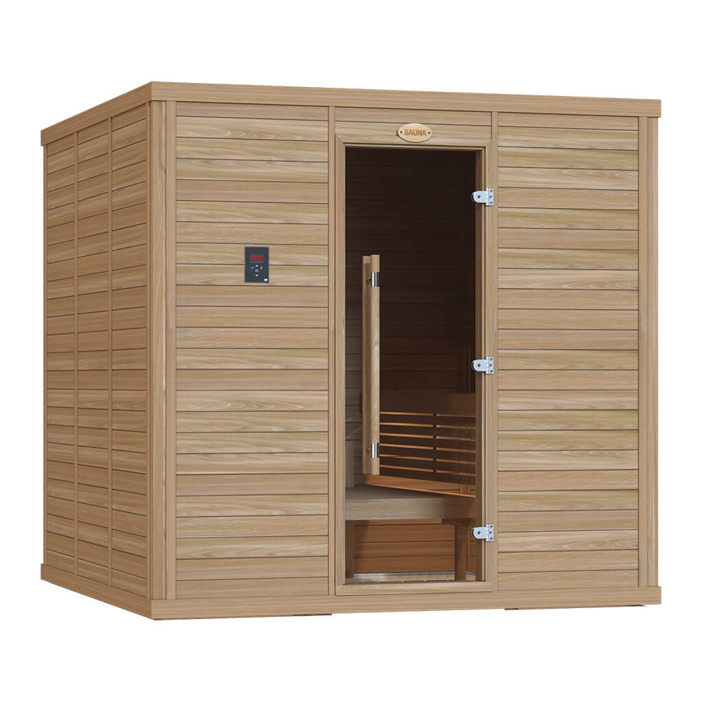 Clear Red Cedar Indoor Sauna Room – 2222 MD For Sale at Orlando Sauna Dealer