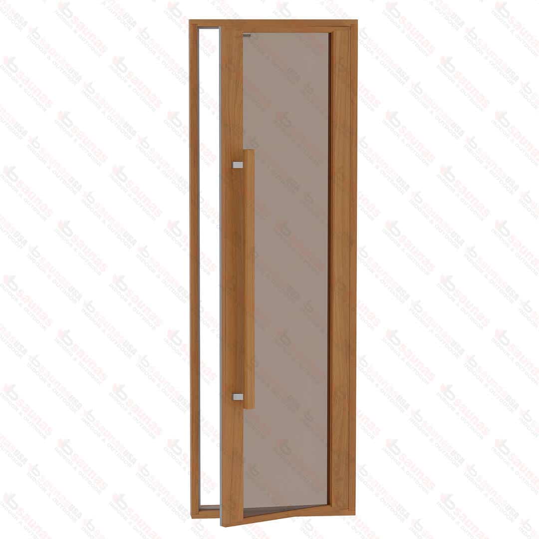ETNA Thermal Aspen Sauna Door – Bronze Glass, 690×2103 mm (27 1/8″ x 82 3/4″) For Sale at Orlando Sauna Dealer