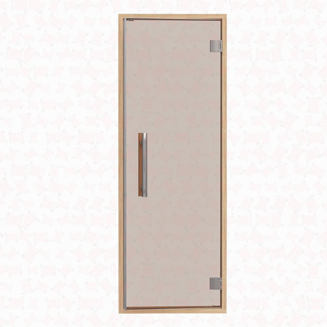 Alder Frame Door Benelux, Bronze Glass, 690×1903 mm (27 1/8″ x 75″) For Sale at Orlando Sauna Dealer