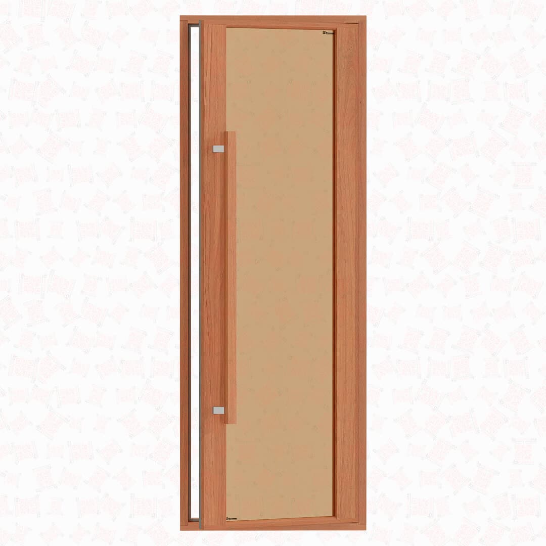 ETNA Thermal Aspen Sauna Door – Bronze Glass, 690×1903 mm (27 1/8″ x 75″) For Sale at Orlando Sauna Dealer
