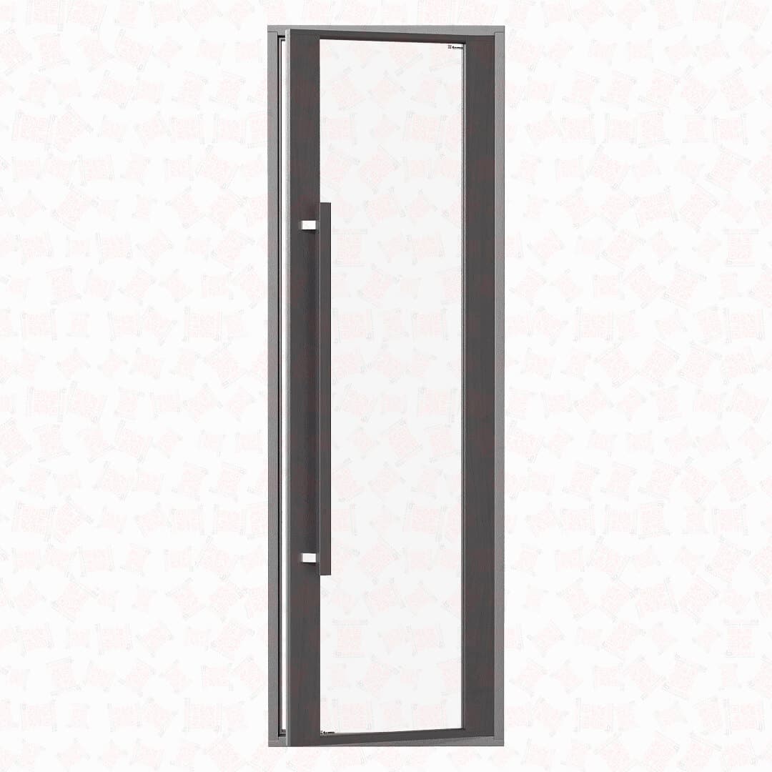 ETNA Thermal Black Aspen Sauna Door – Clear Glass, 690×2103 mm (27 1/8″ x 82 3/4″) For Sale at Orlando Sauna Dealer