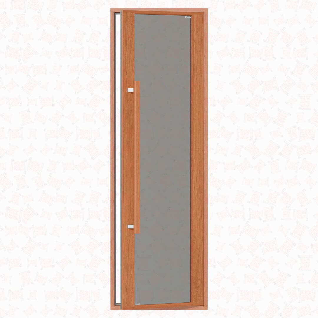 ETNA Thermal Aspen Sauna Door – Grey Glass, 690×2134 mm (27 1/8″ x 84″) For Sale at Orlando Sauna Dealer