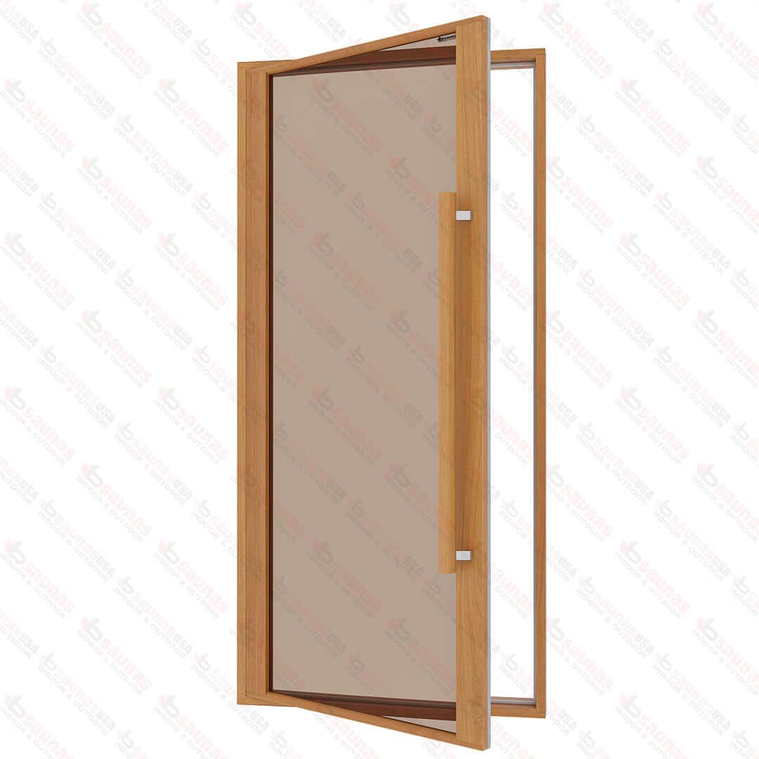 ETNA Thermal Aspen Sauna Door – Bronze Glass, 990×2103 mm (39″ x 82 3/4″) For Sale at Orlando Sauna Dealer