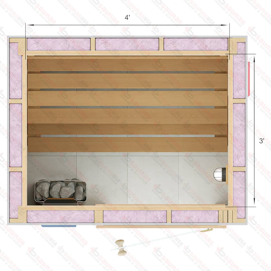 3x4x7 Custom Indoor Cedar Sauna Kit For Sale at Orlando Sauna Dealer