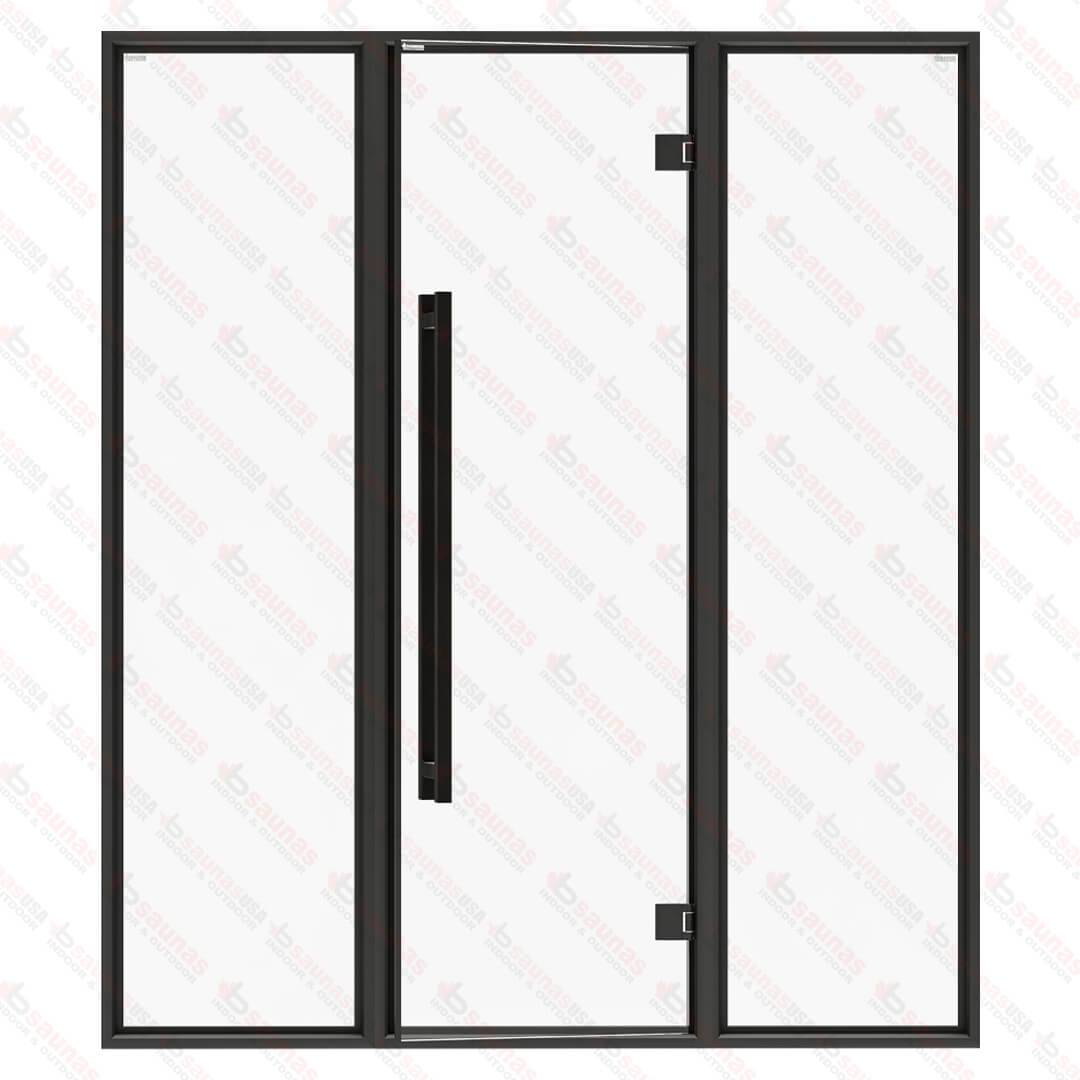 Sauna Glass Wall, Aluminum Framed, Clear Glass, 6 Feet Wide For Sale at Orlando Sauna Dealer