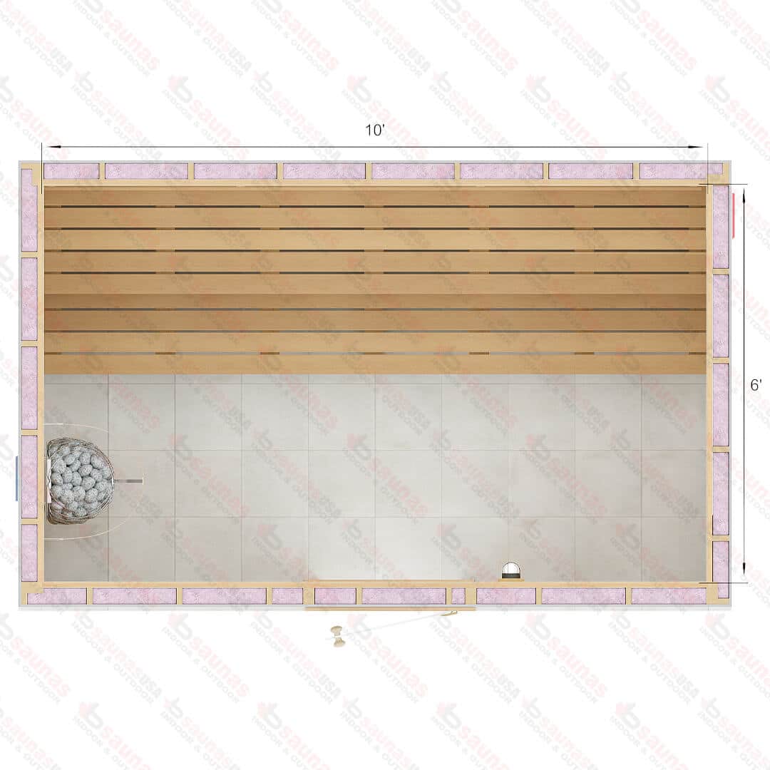 6x10x7 Custom Indoor Cedar Sauna Kit For Sale at Orlando Sauna Dealer - Image 5