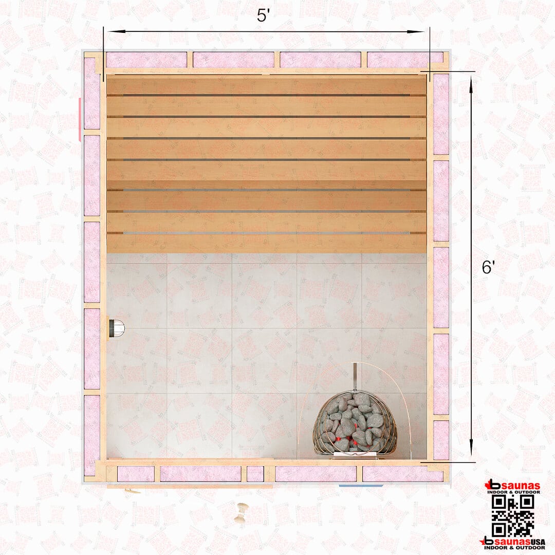 6x5x7 Custom Indoor Cedar Sauna Kit For Sale at Orlando Sauna Dealer - Image 5