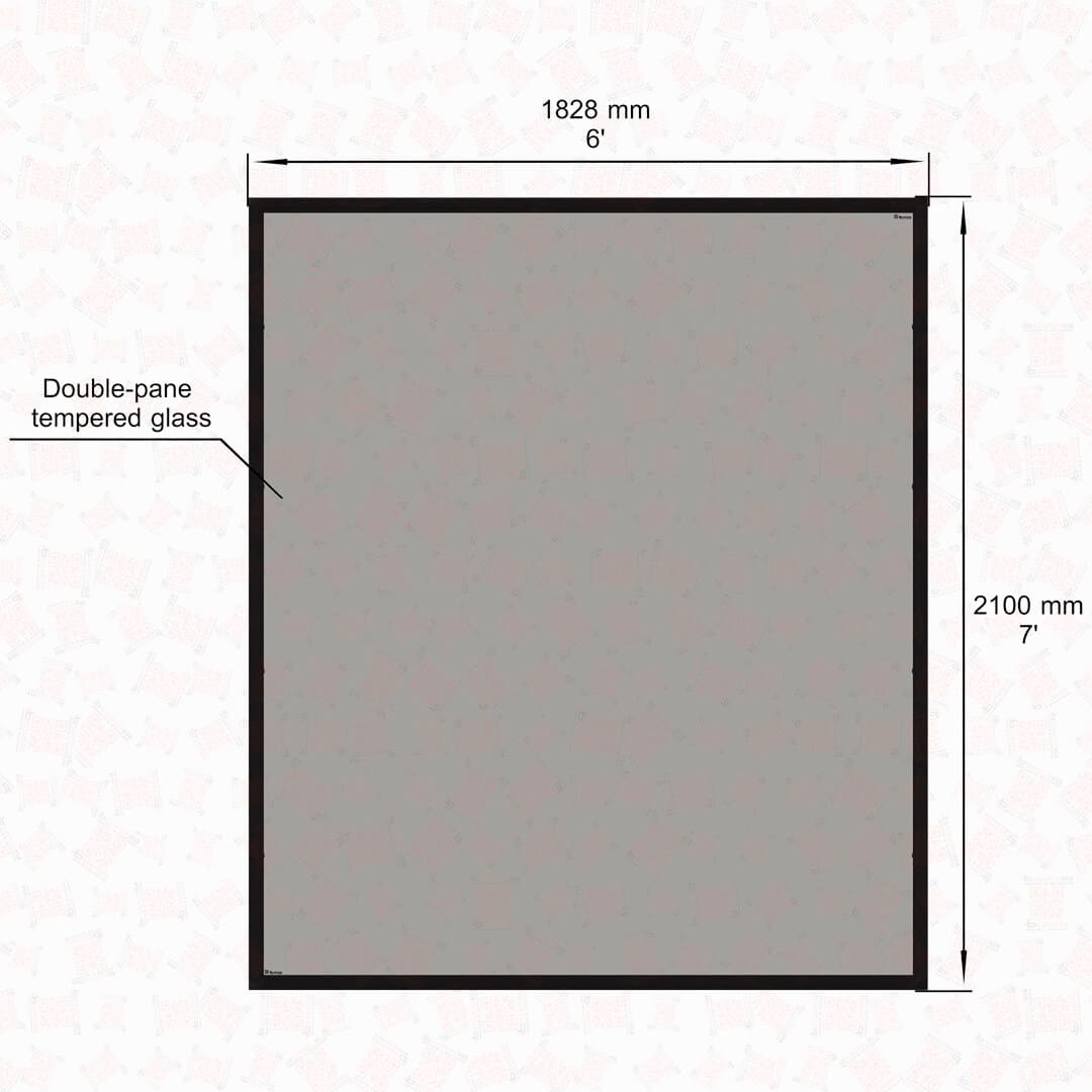 ETNA Thermo Black Aspen Framed Sauna Window, Grey Glass, 6×7 (1829×2134 mm) For Sale at Orlando Sauna Dealer - Image 4