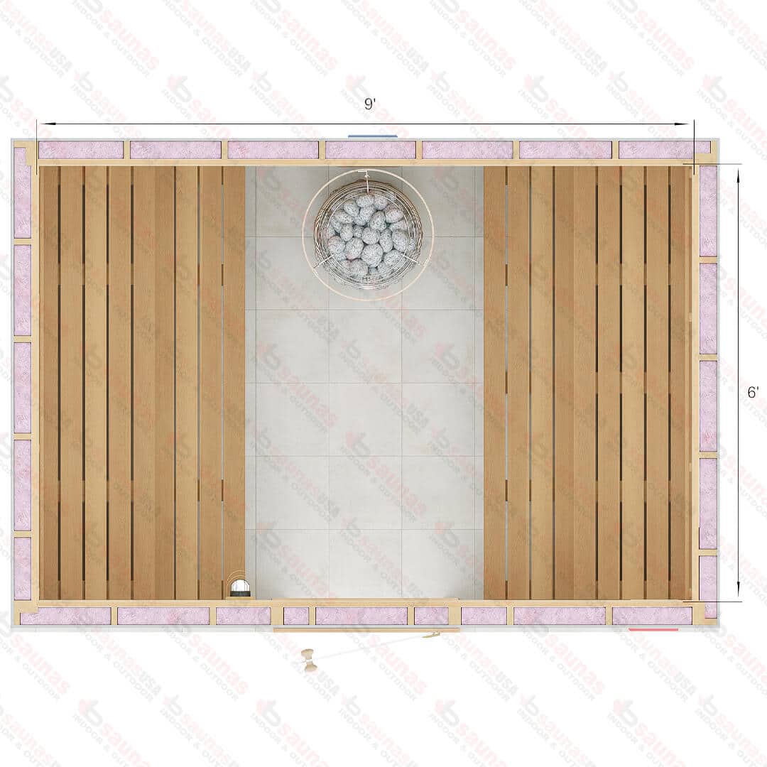 6x9x7 S Custom Indoor Cedar Sauna Kit For Sale at Orlando Sauna Dealer