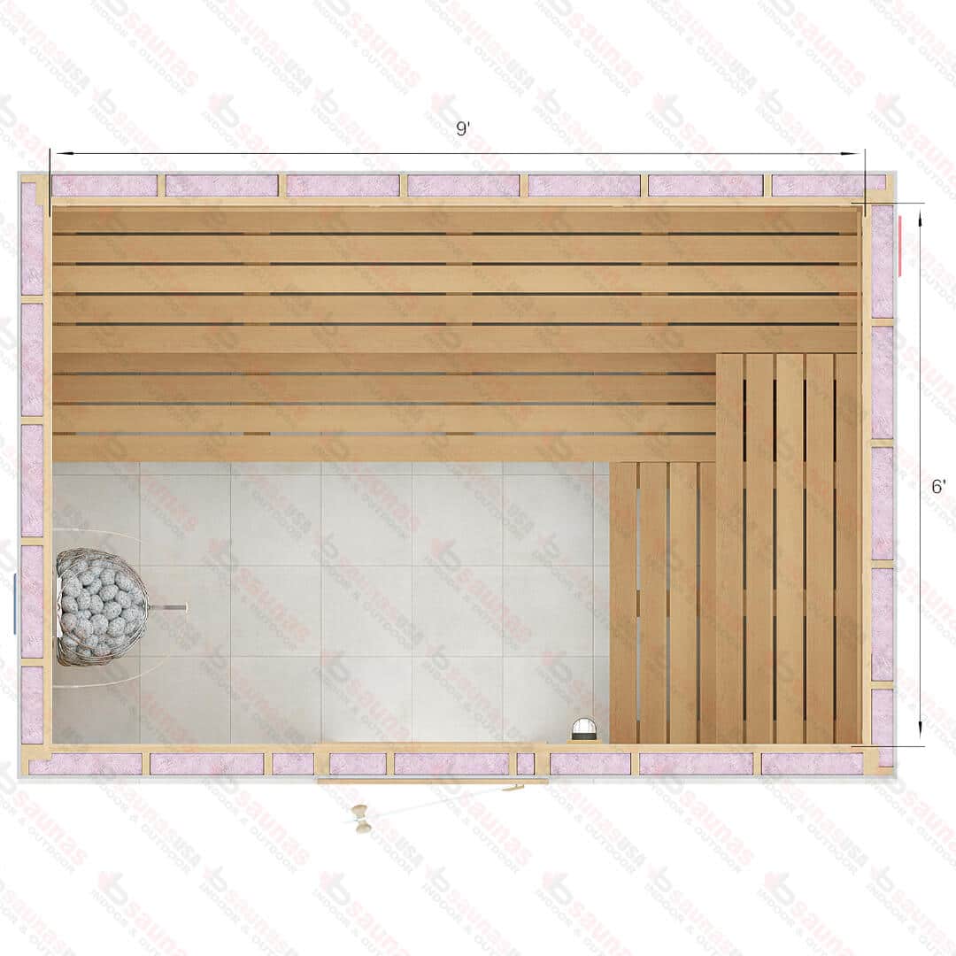 6x9x7 Custom Indoor Cedar Sauna Kit For Sale at Orlando Sauna Dealer
