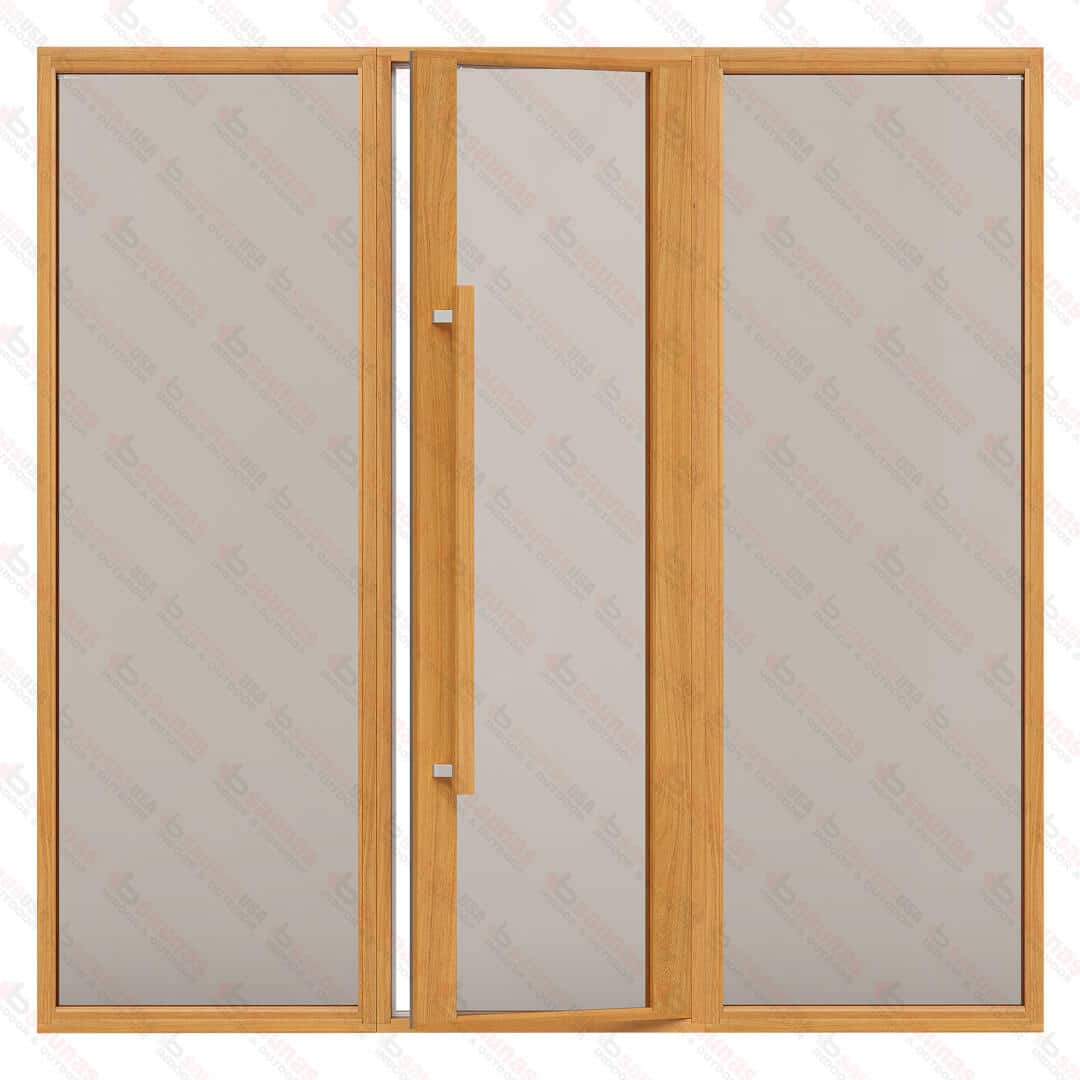 Sauna Glass Wall, ETNA, Bronze Glass, 7 Feet Wide For Sale at Orlando Sauna Dealer