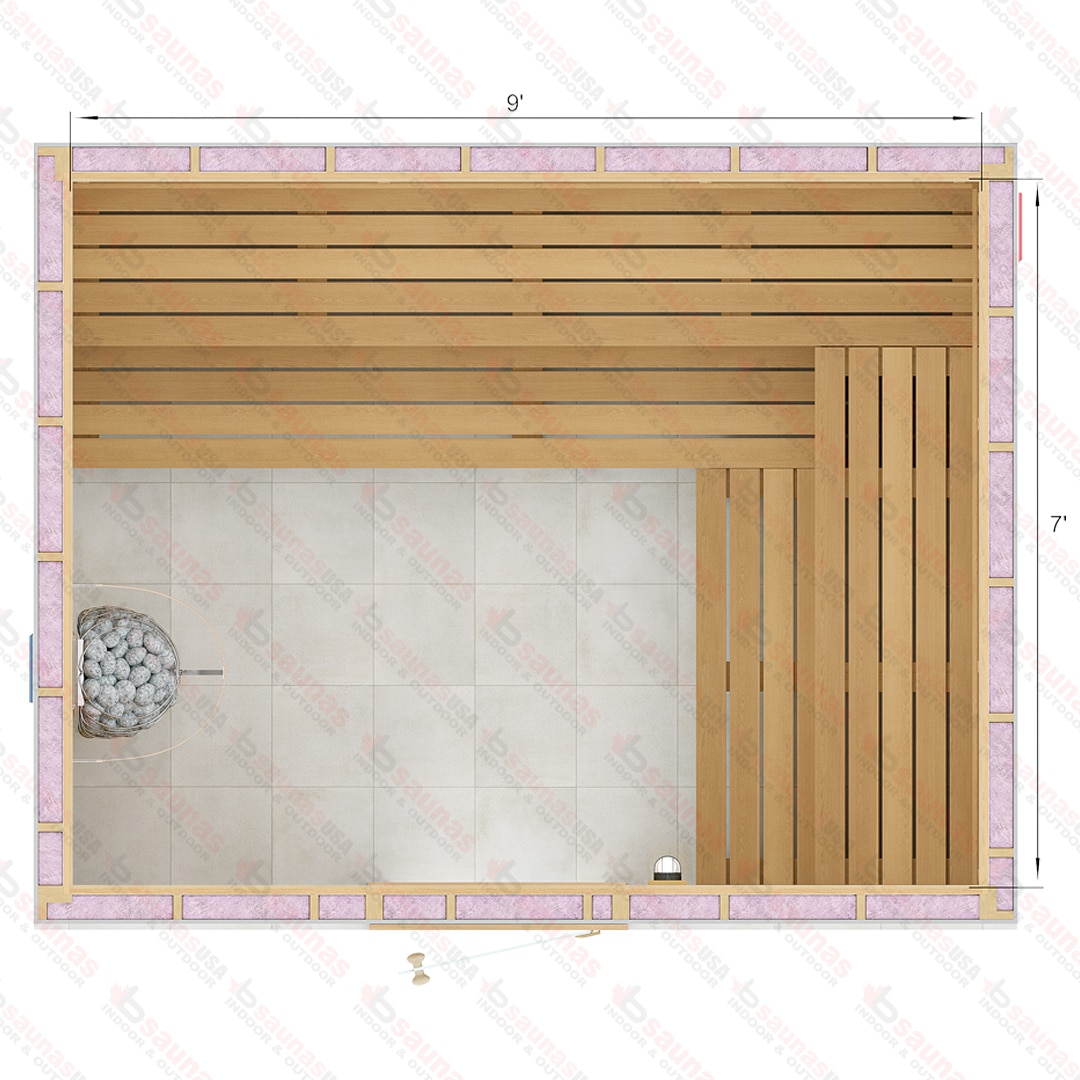 7x9x7 Custom Indoor Cedar Sauna Kit For Sale at Orlando Sauna Dealer