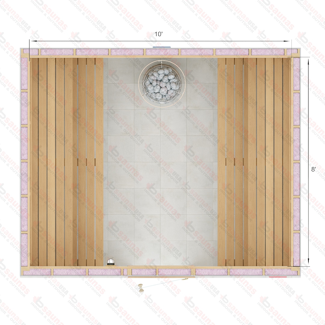 8x10x7 S Custom Indoor Cedar Sauna Kit For Sale at Orlando Sauna Dealer