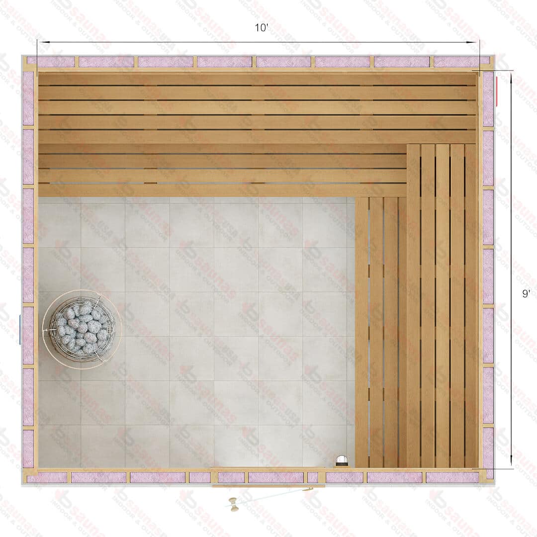 9x10x7 Custom Indoor Cedar Sauna Kit For Sale at Orlando Sauna Dealer