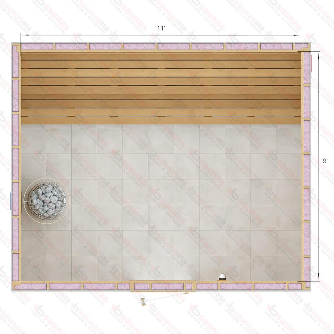 9x11x7 Custom Indoor Cedar Sauna Kit For Sale at Orlando Sauna Dealer - Image 5
