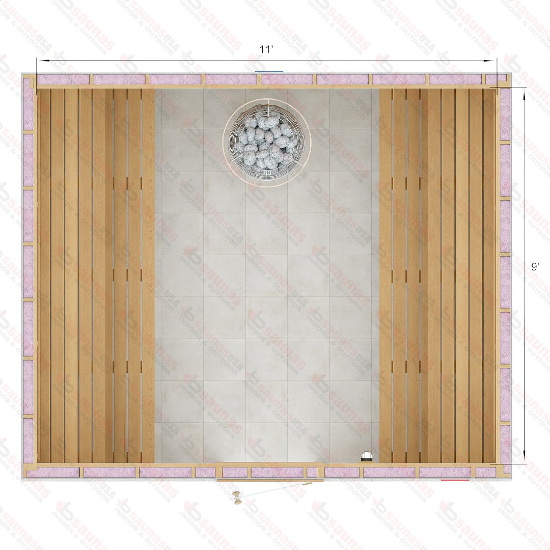 9x11x7 S Indoor Cedar Sauna Kit For Sale at Orlando Sauna Dealer