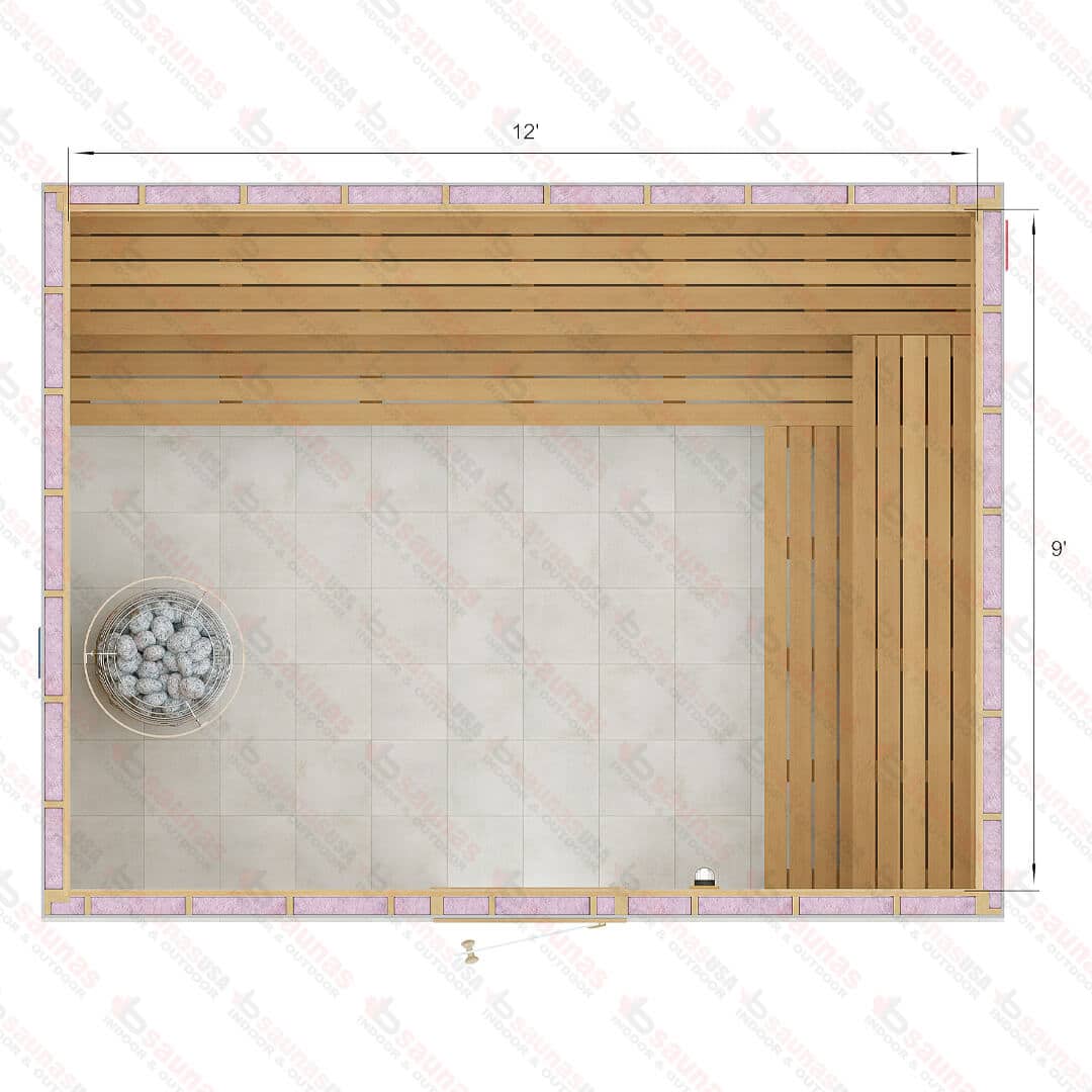 9x12x7 Custom Indoor Cedar Sauna Kit For Sale at Orlando Sauna Dealer