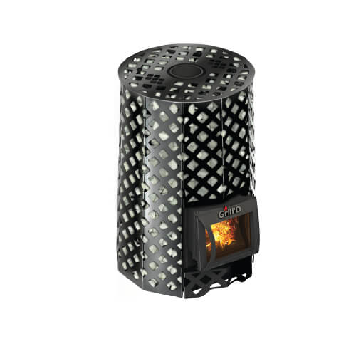 Grill’D Violet Romb Short with Jade Stones Wood-Burning Sauna Heater / Stove <br>Interior Wood Loading For Sale at Orlando Sauna Dealer