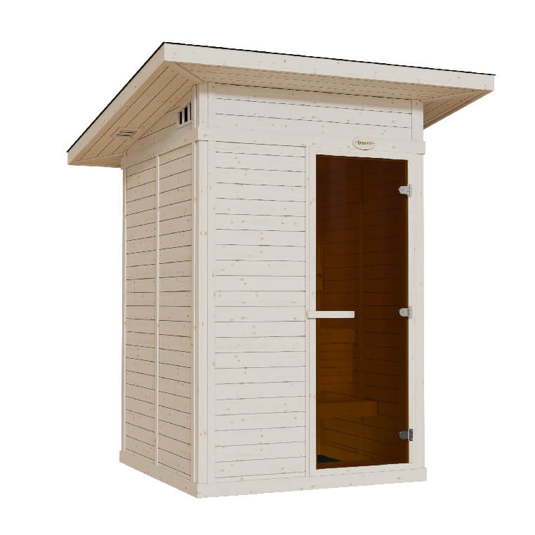 1616 RS/LS Spruce/Cedar Outdoor Prefab Sauna For Sale at Orlando Sauna Dealer