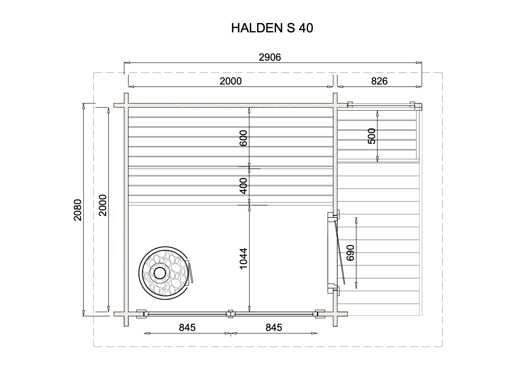 Halden S Square Log Sauna For Sale at Orlando Sauna Dealer - Image 3