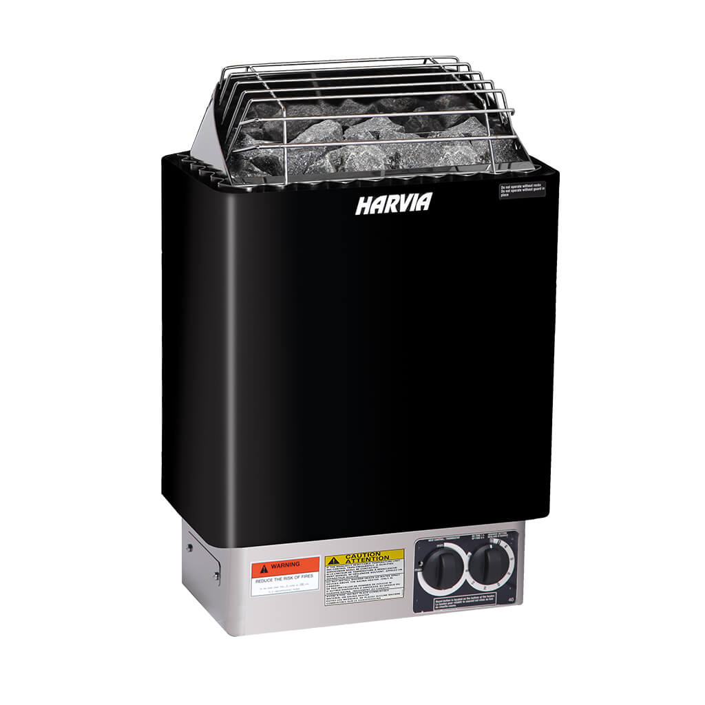 Harvia KIP 8 kW Black Electric Sauna Heater (Built-in Controls) For Sale at Orlando Sauna Dealer