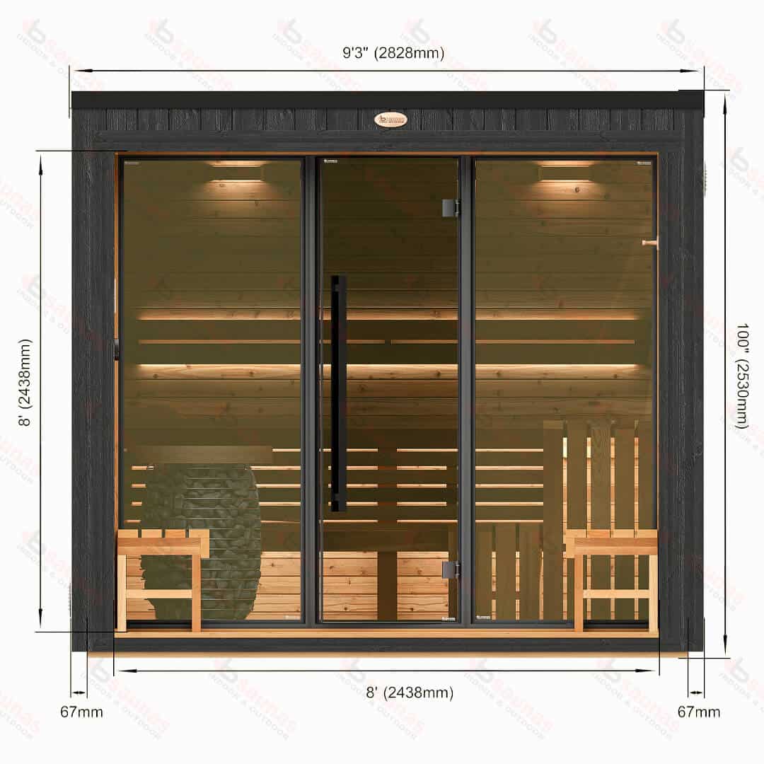 Kubik L Deluxe Outdoor Cedar Sauna For Sale at Orlando Sauna Dealer - Image 14