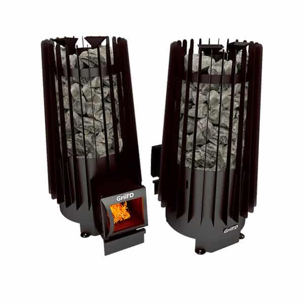 Grill’D Cometa 180 Vega Long Wood-Burning Sauna Heater / Stove <br>Exterior Wood Loading For Sale at Orlando Sauna Dealer
