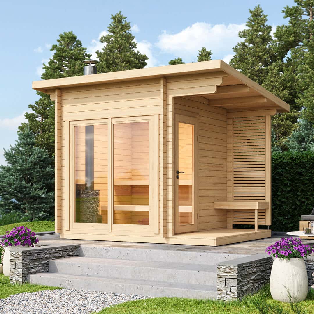 Halden S Square Log Sauna For Sale at Orlando Sauna Dealer - Image 2