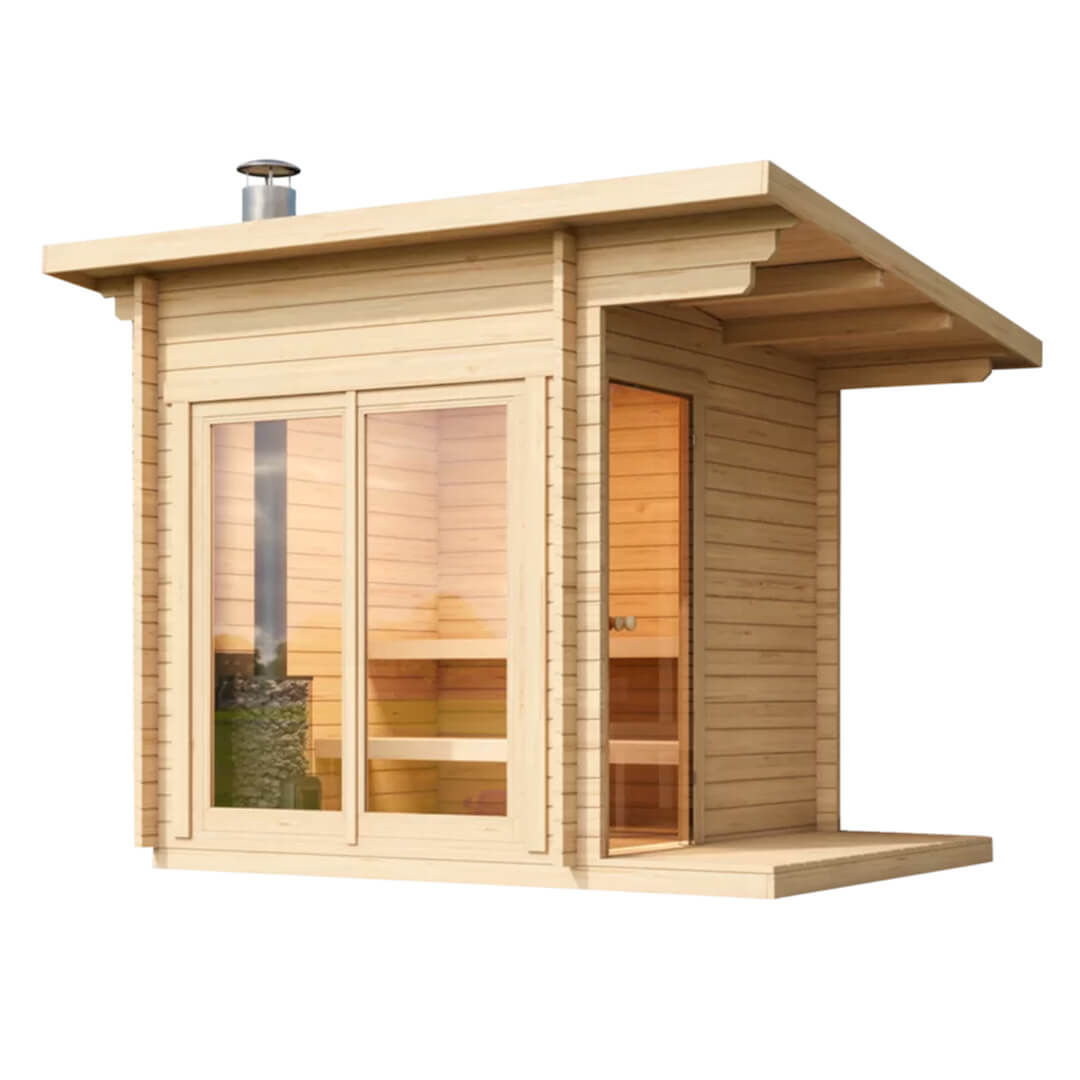 Halden XS Square Log Sauna For Sale at Orlando Sauna Dealer