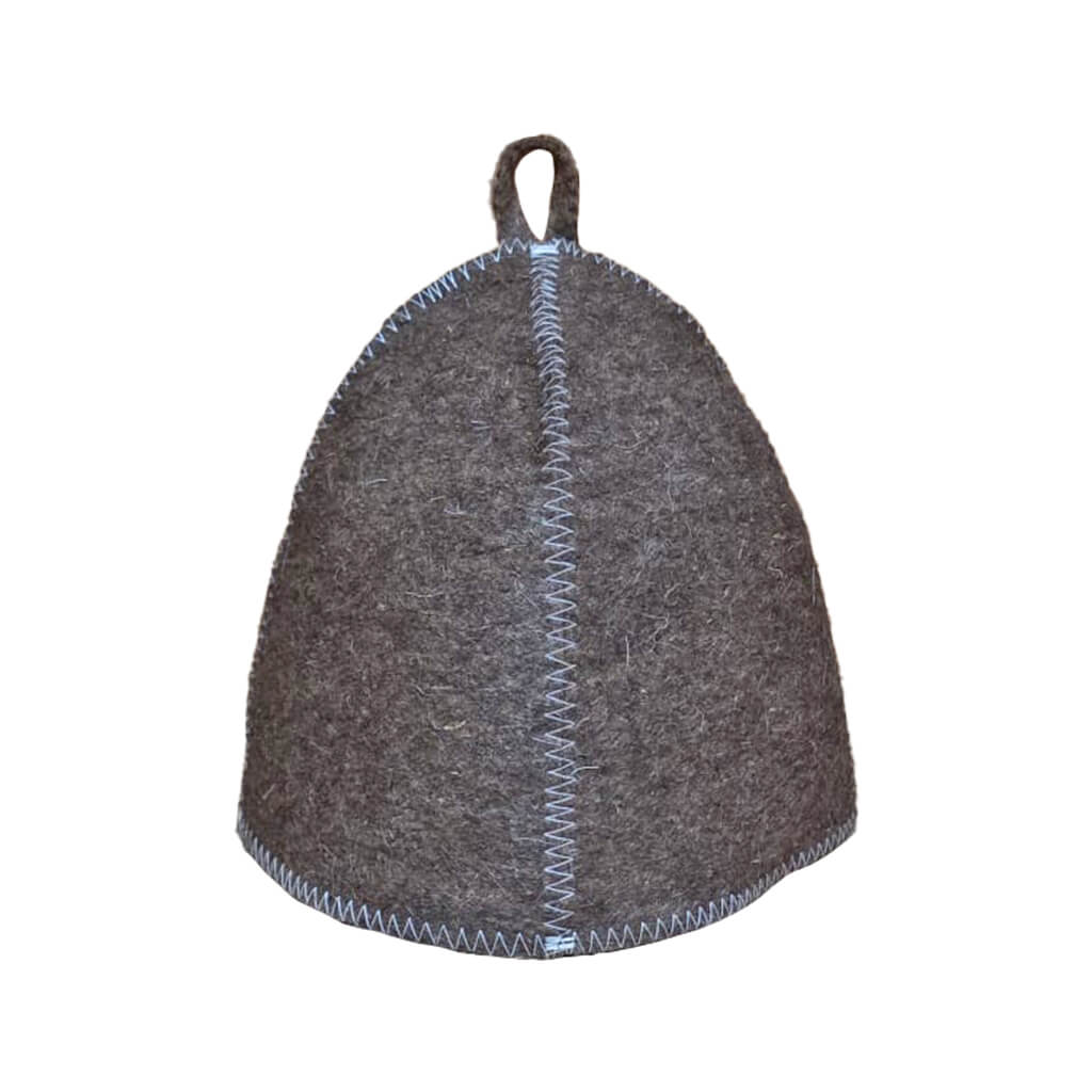 Wool Sauna Hat – Brown For Sale at Orlando Sauna Dealer