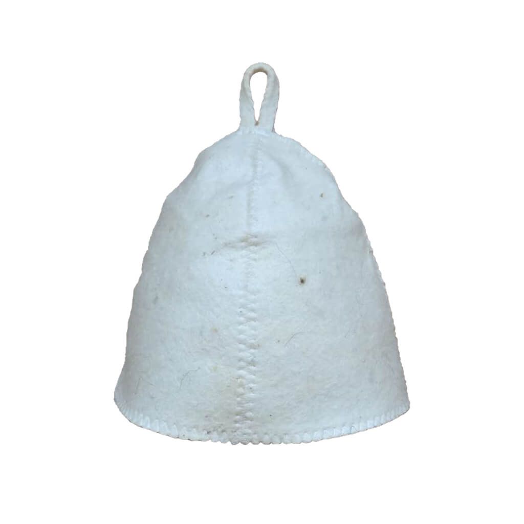 Wool Sauna Hat – White For Sale at Orlando Sauna Dealer