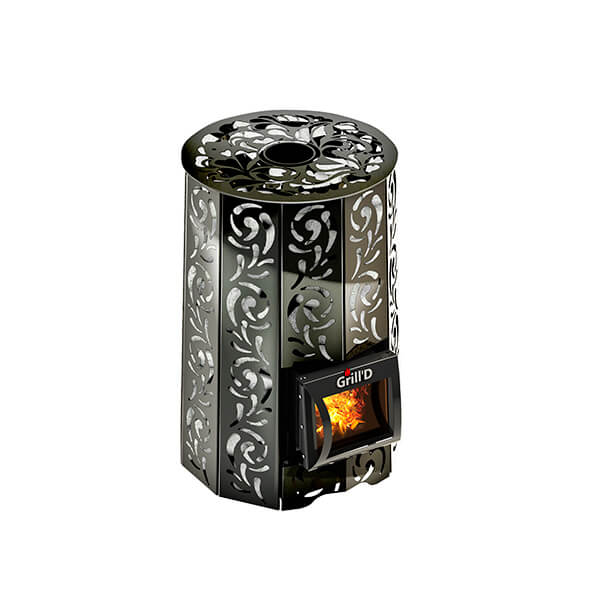 Grill’D Violet Short with Jade Stones Wood-Burning Sauna Heater / Stove <br>Interior Wood Loading For Sale at Orlando Sauna Dealer